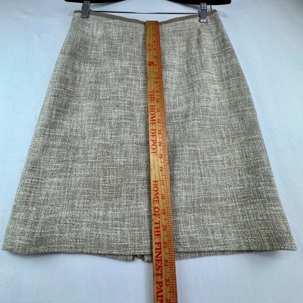 Hugo Boss Beige Textured Pencil Skirt Woven Boucle tweed style 4 - Picture 15 of 16